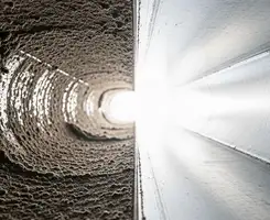 air duct cleaning services showing interior duct system inspection and cleaning in Fort Lauderdale, FL